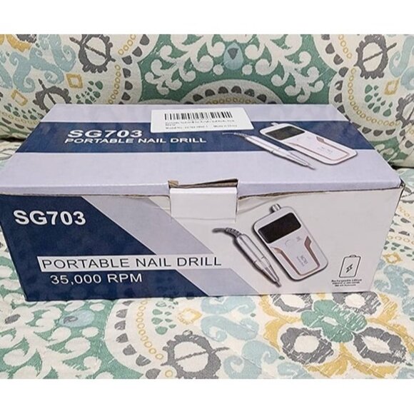 New Portable Nail Drill Professional 35000 RPM, Rechargeable Electric Nail File - Picture 2 of 2